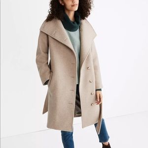 NWT Madewell Copenhagen Belted Coat in Insuluxe Fabric (Size S)